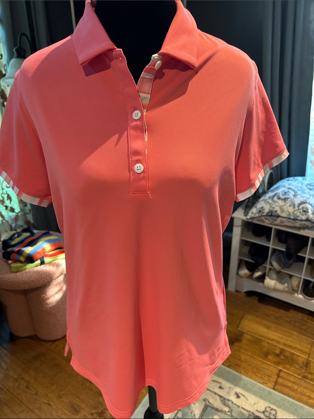 FootJoy Coral Short-Sleeve Button Polo